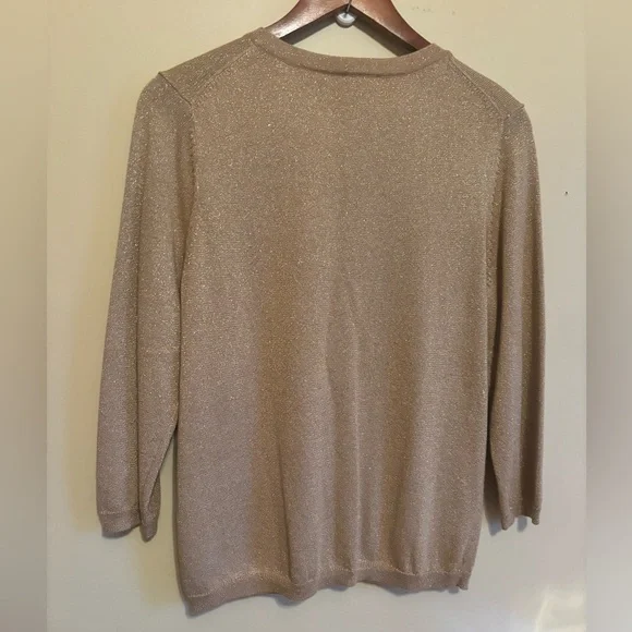 Talbots cardigan Gold color size large - Picture 4 of 5
